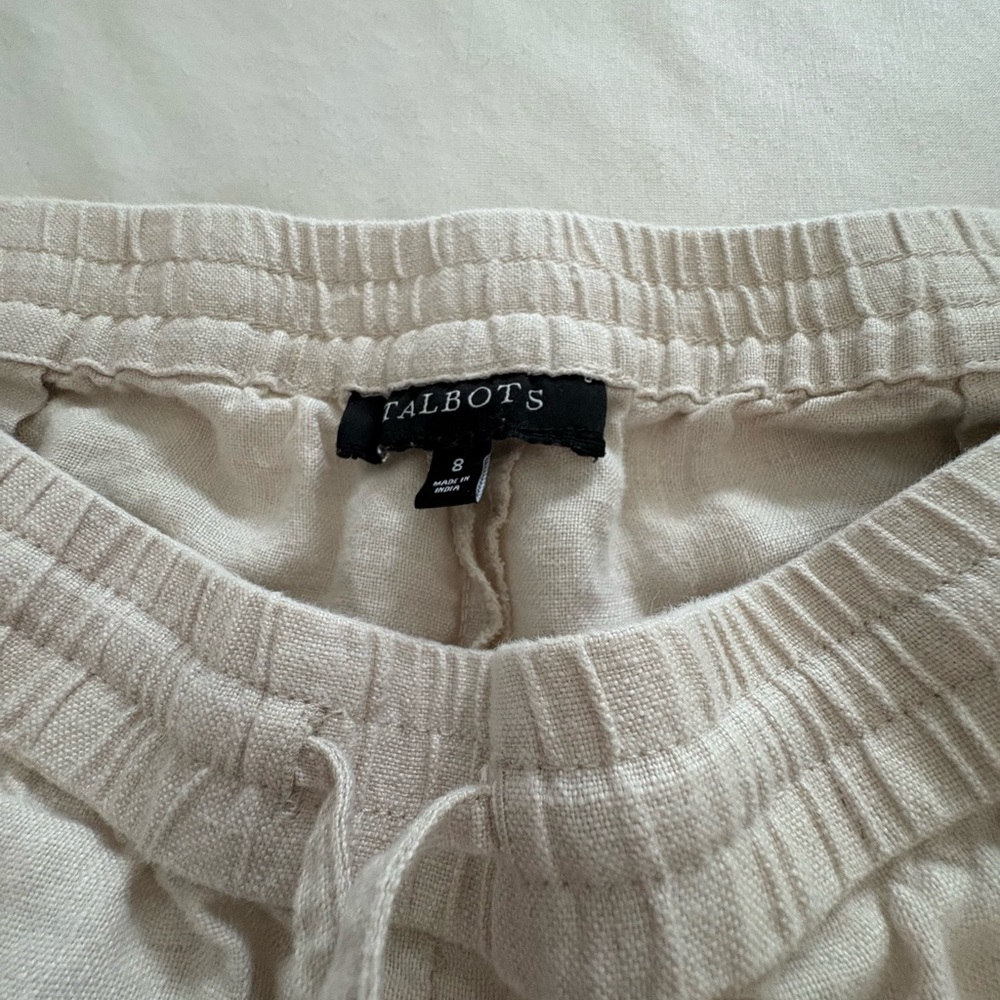 Talbots women’s linen Beige Trousers